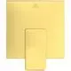 Brausearmatur in Brushed Gold, quadratische Form mit flacher Oberfläche, von Ideal Standard, mittiges Bedienelement.